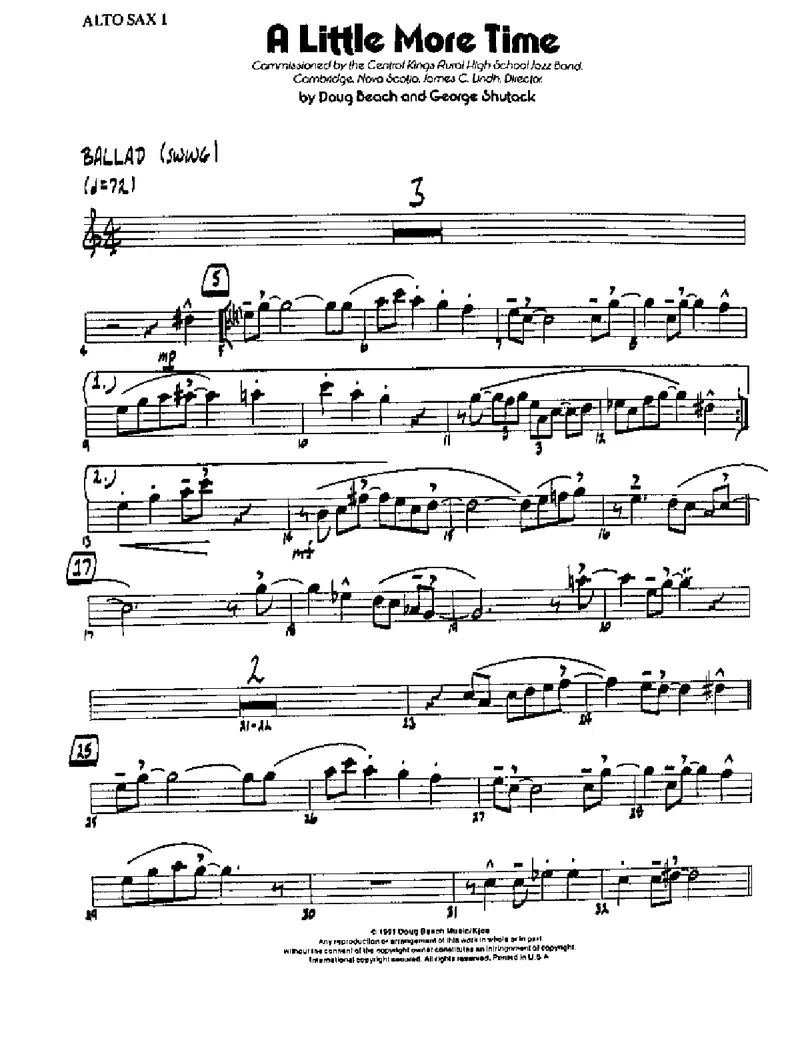 A Little More Time score preview