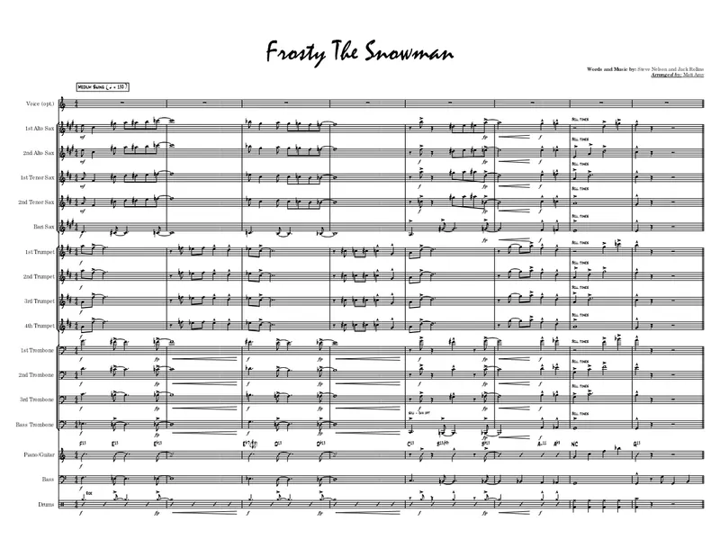 Frosty The Snowman score preview