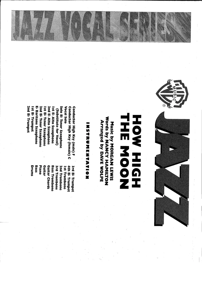 How High The Moon score preview