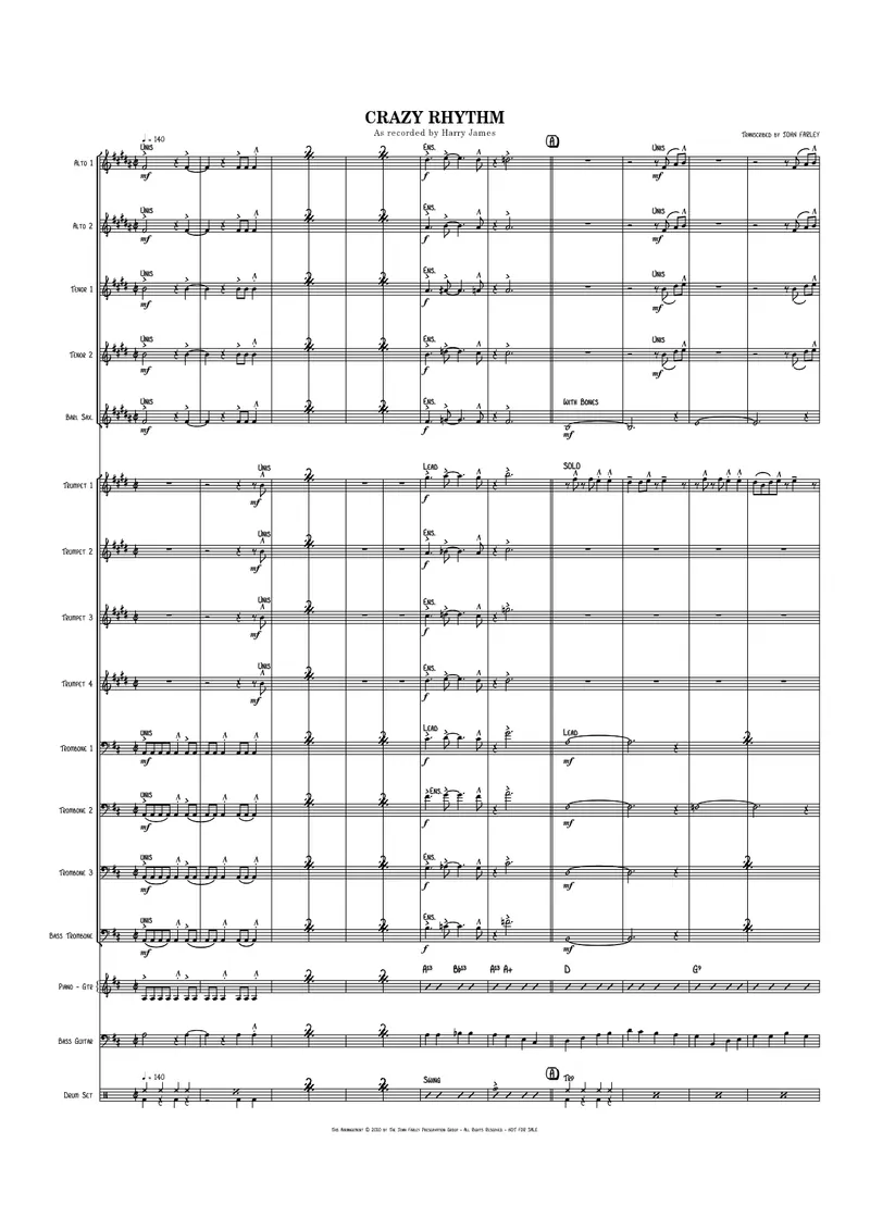 Crazy Rhythm score preview