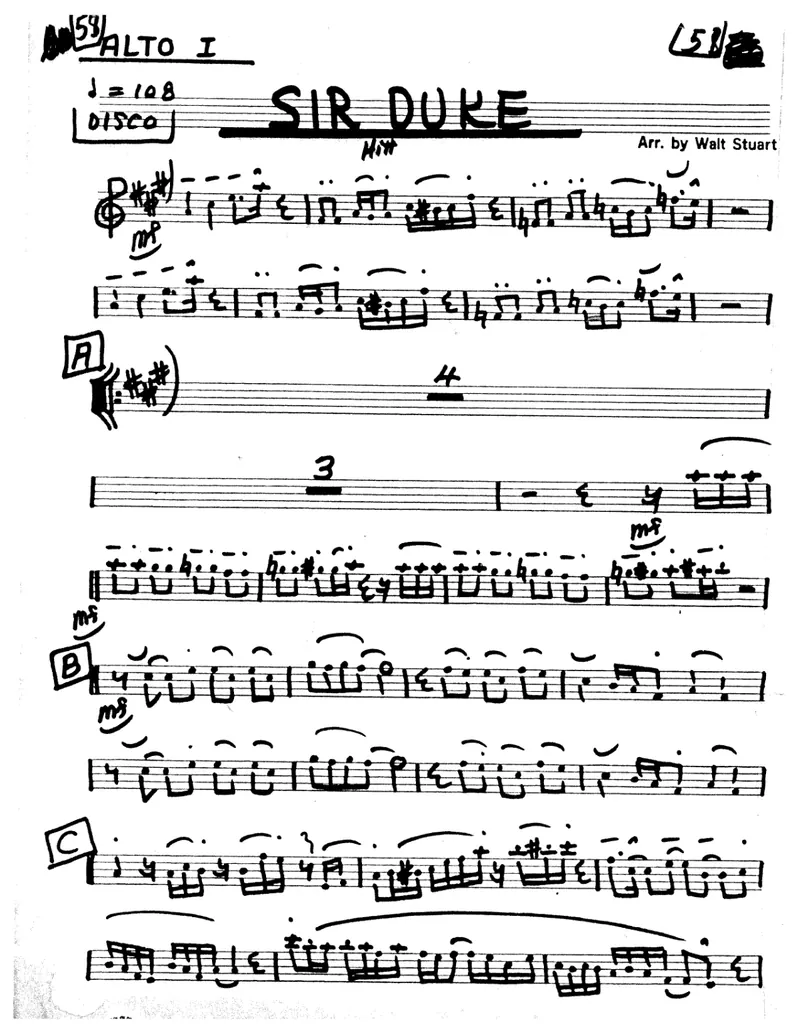 Sir Duke score preview