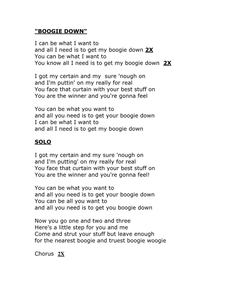 Boogie Down preview page 1