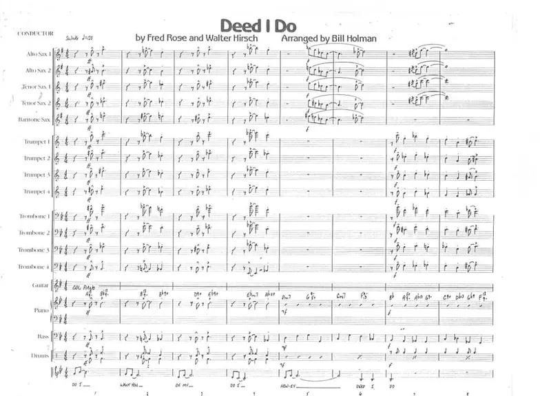 Deed I Do score preview
