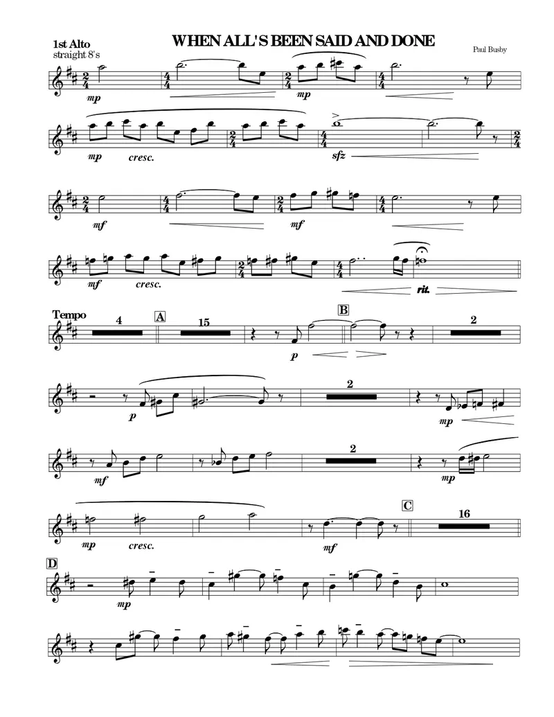 When All's Been Said And Done score preview