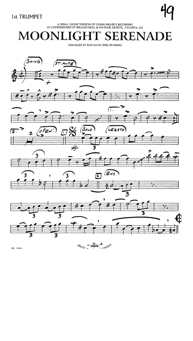 Moonlight Serenade score preview