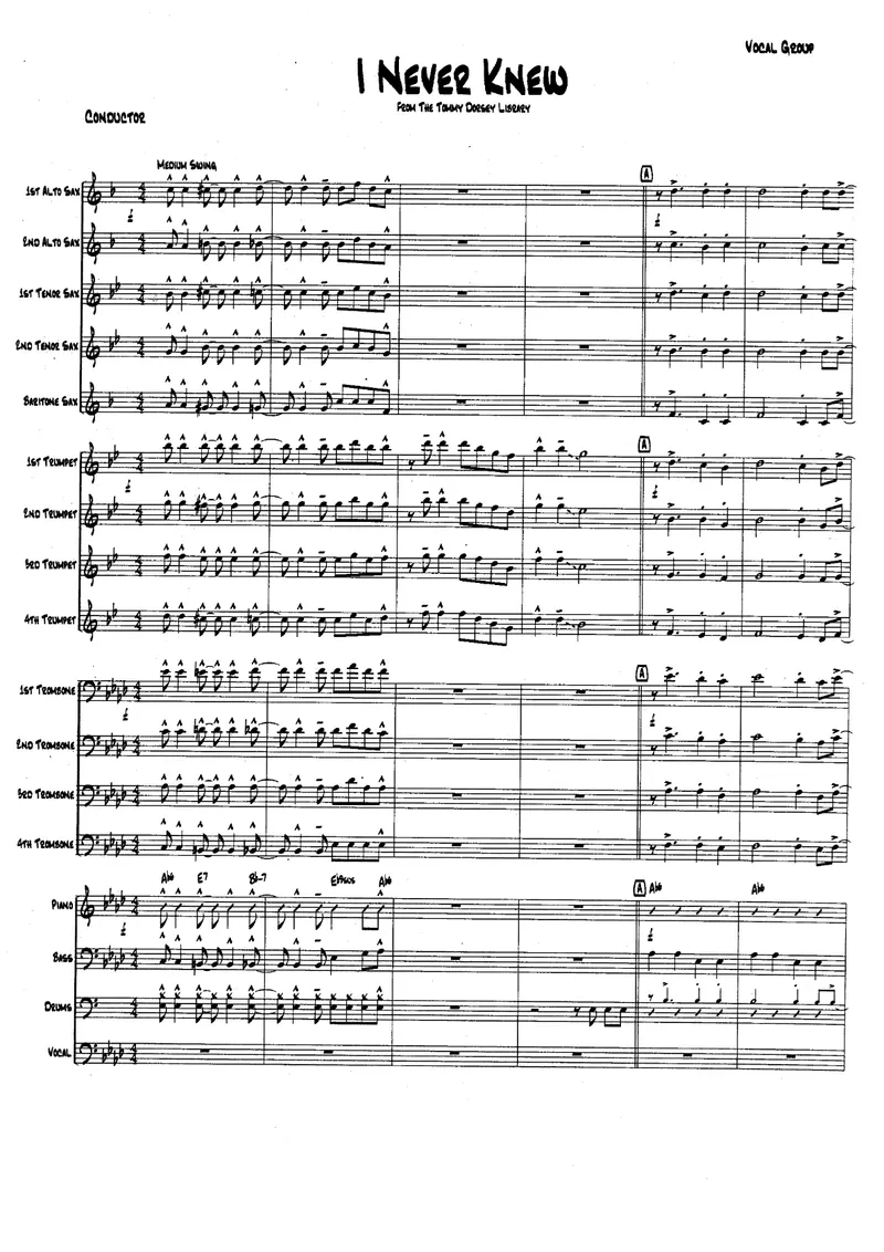 I Never Know score preview