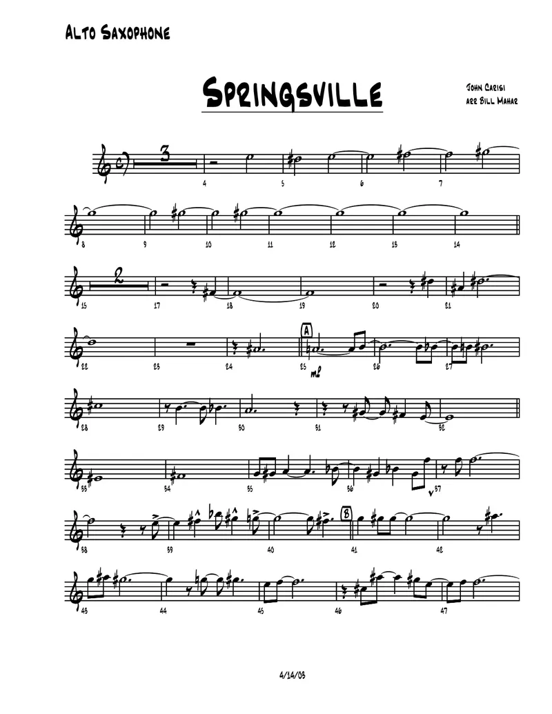Springsville score preview