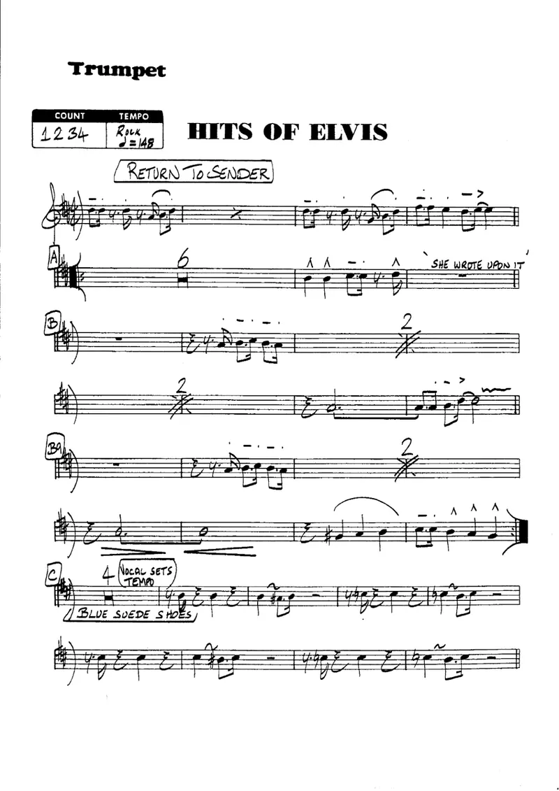 Elvis Medley score preview
