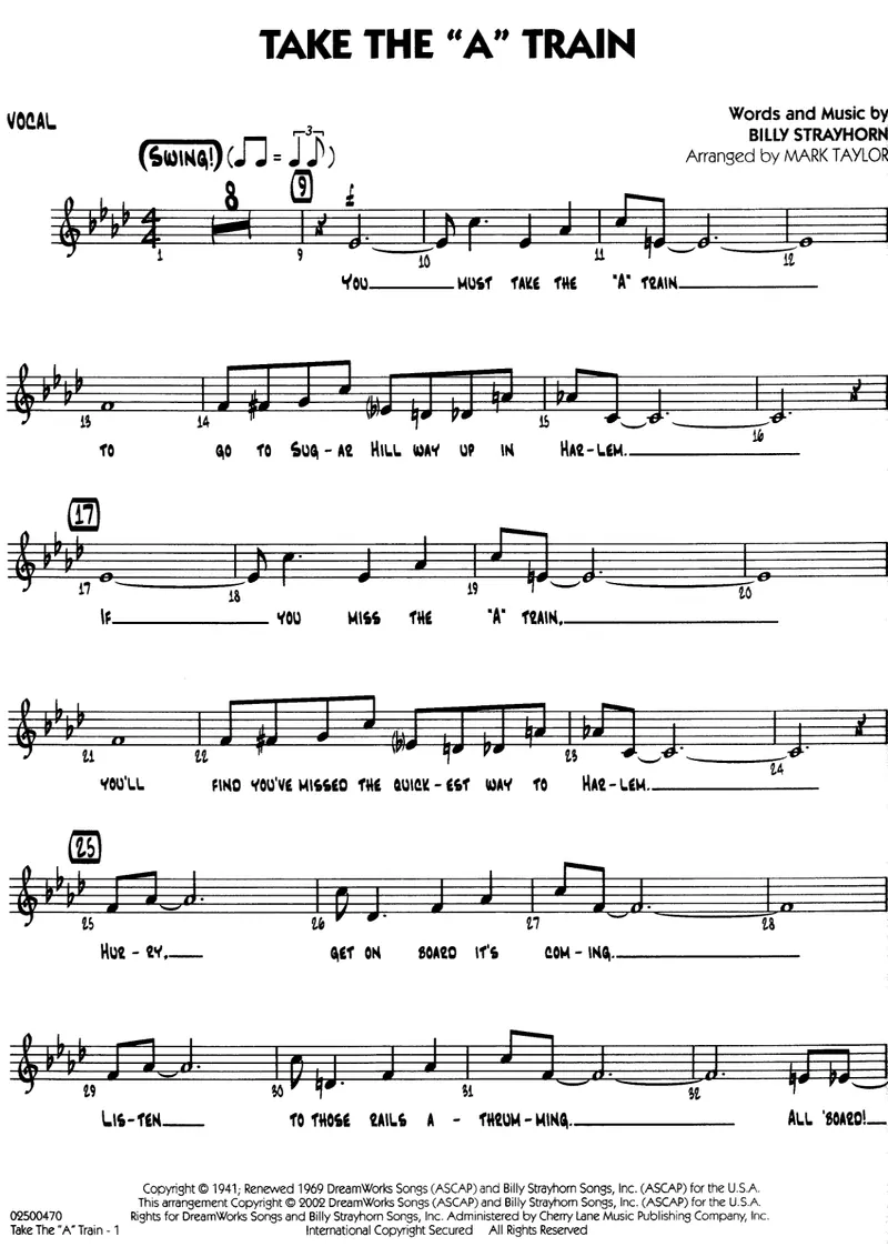 Take The A Train score preview