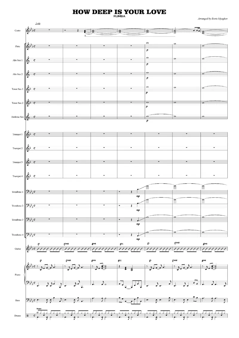 How Deep Is Your Love score preview
