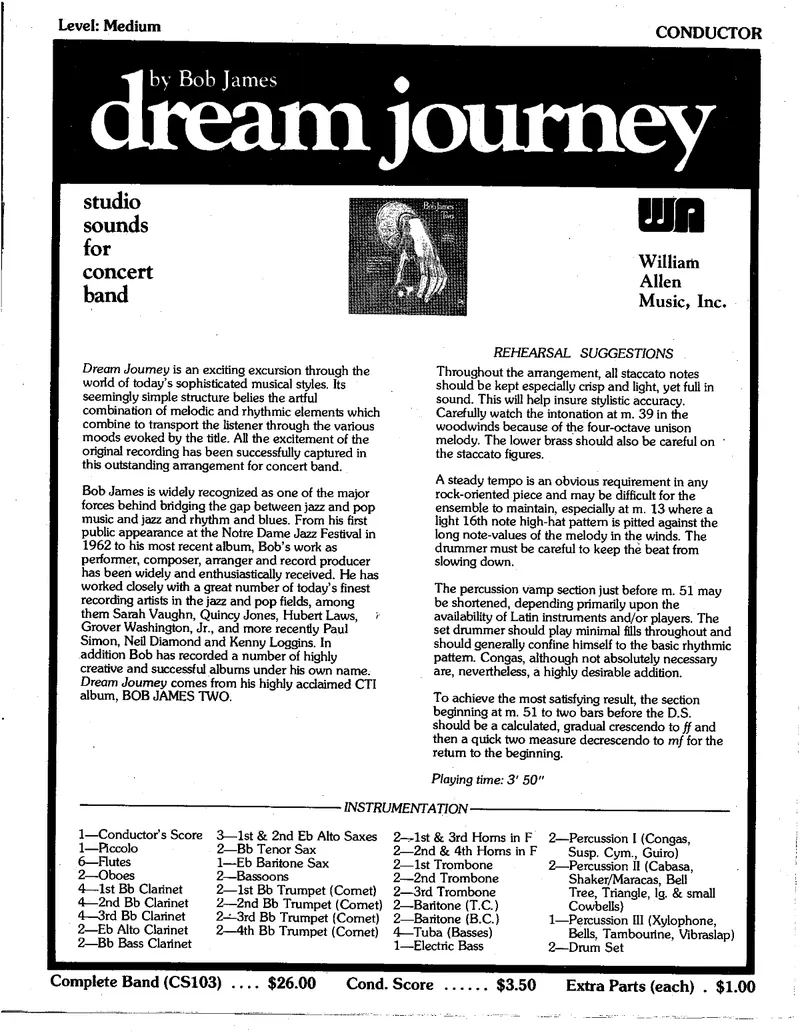 Dream Journey score preview