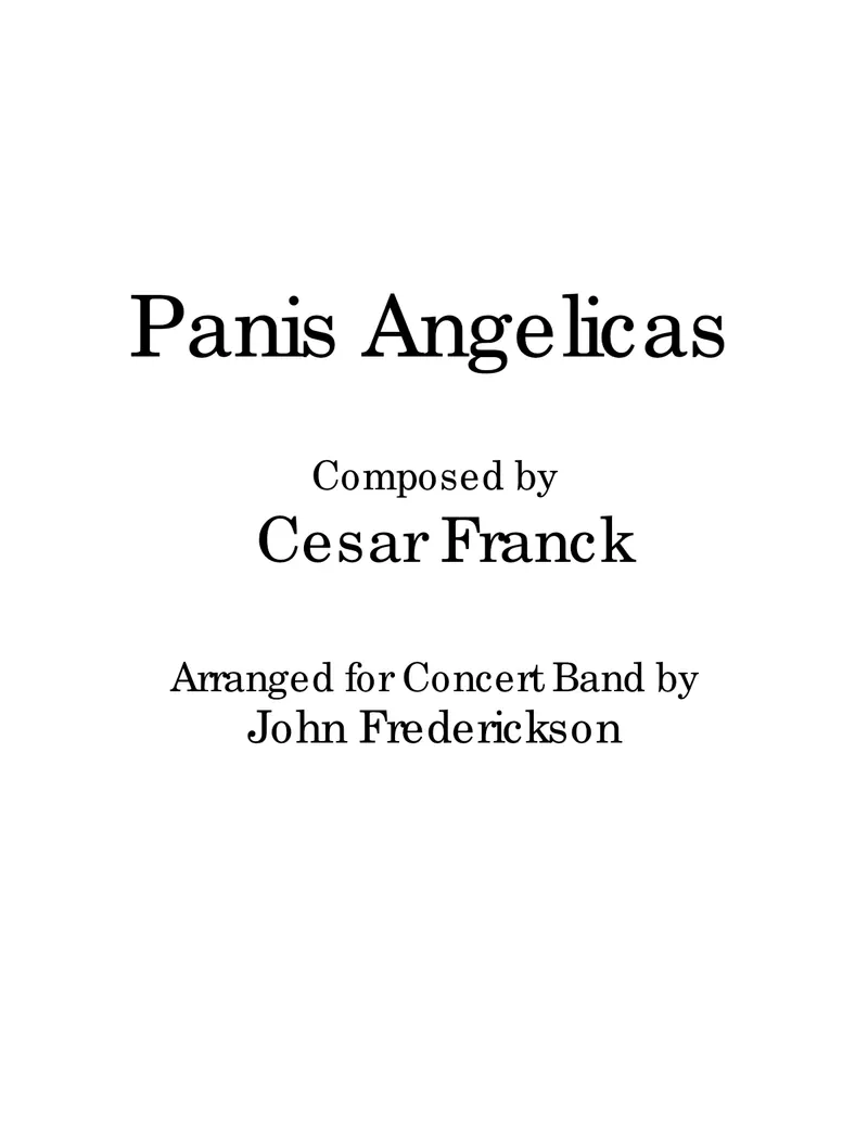 Panis Angeligas score preview