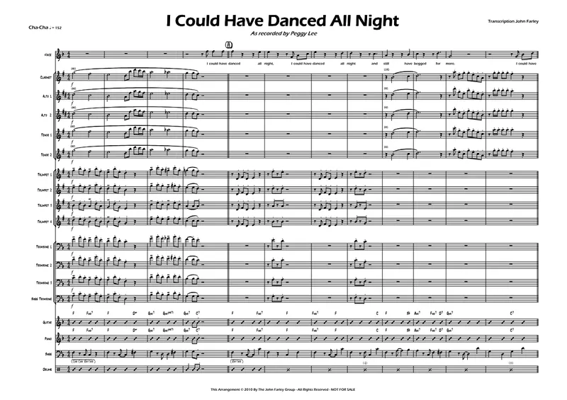 I Could Have Danced All Night score preview