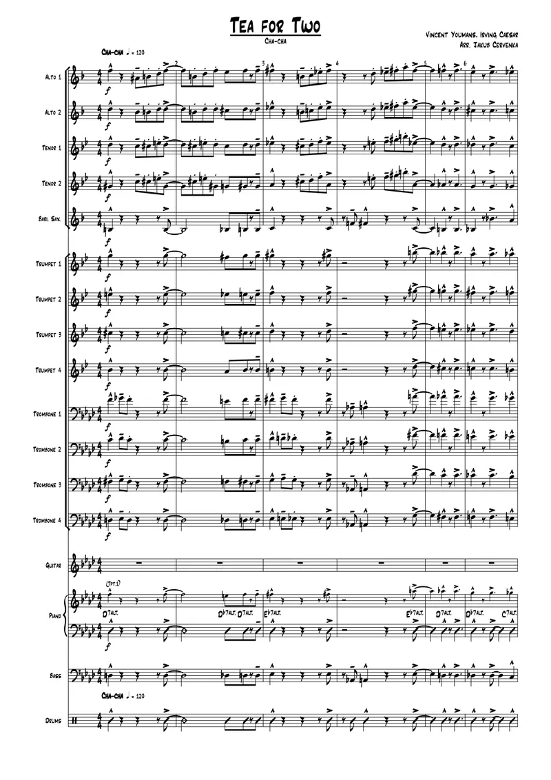 Tea For Two score preview
