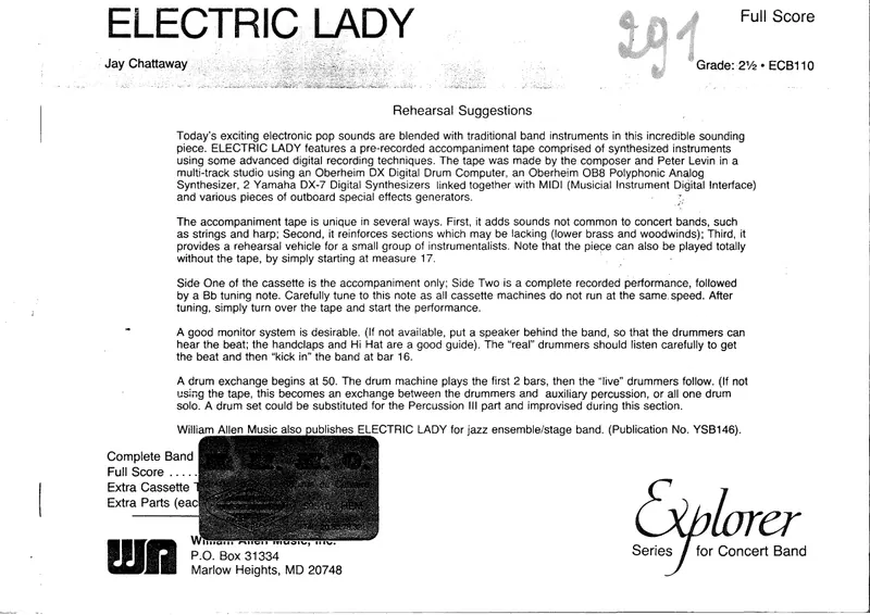 Electric Lady score preview