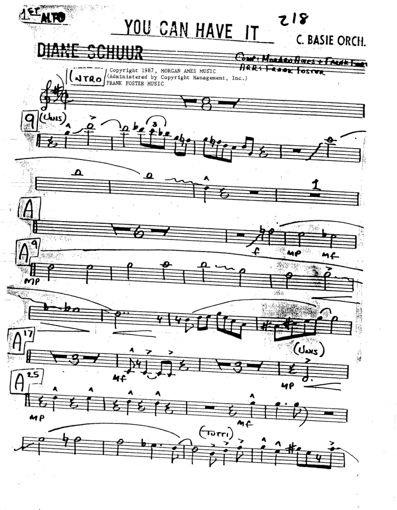 You Can Have It score preview