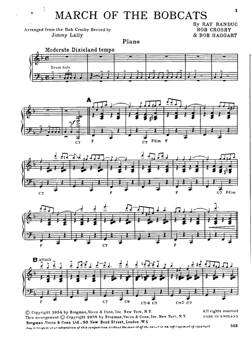 March Of The Bobcats score preview