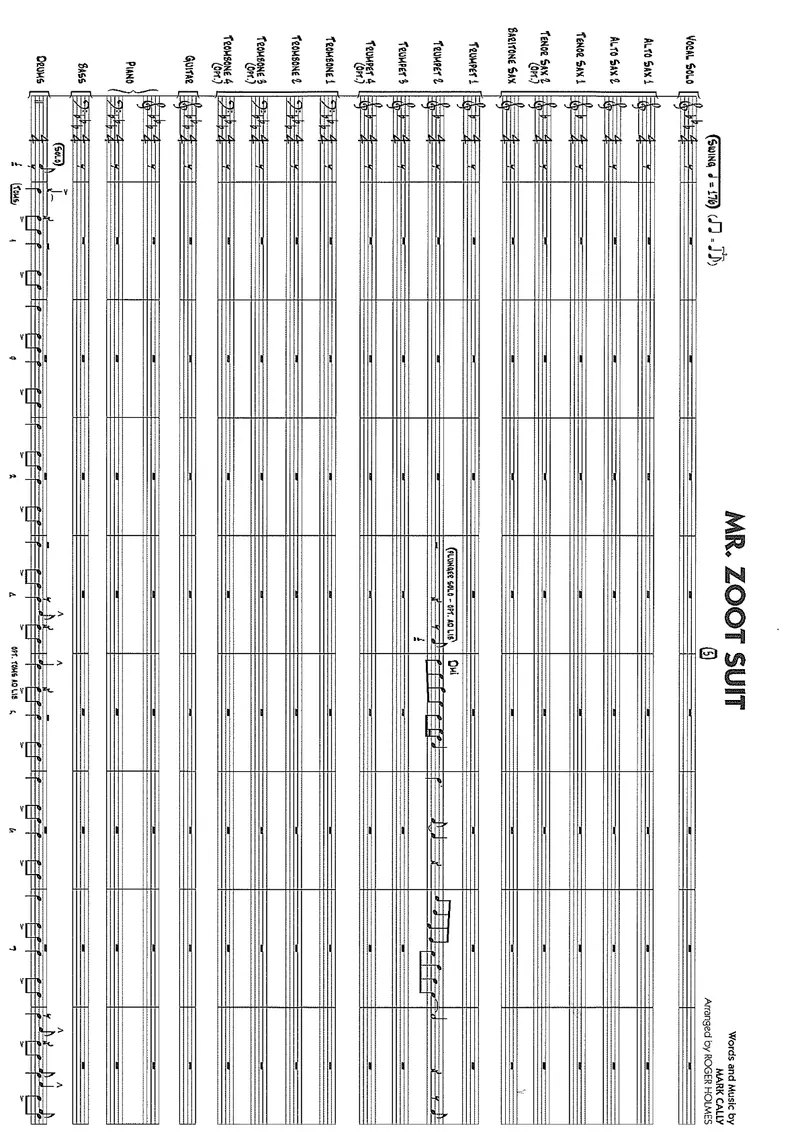 Mr. Zoot Suit score preview