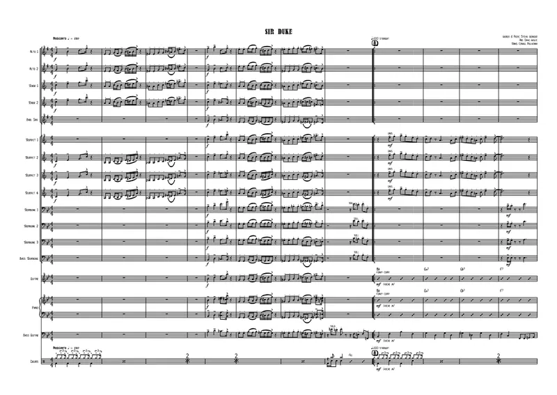 Sir Duke score preview