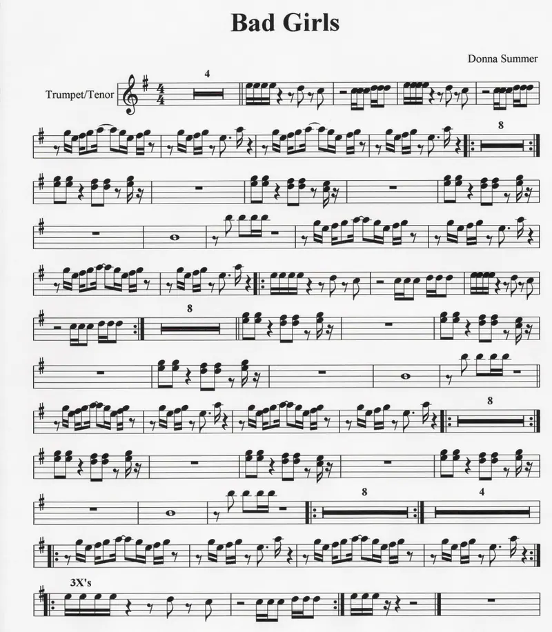 Bad Girls score preview