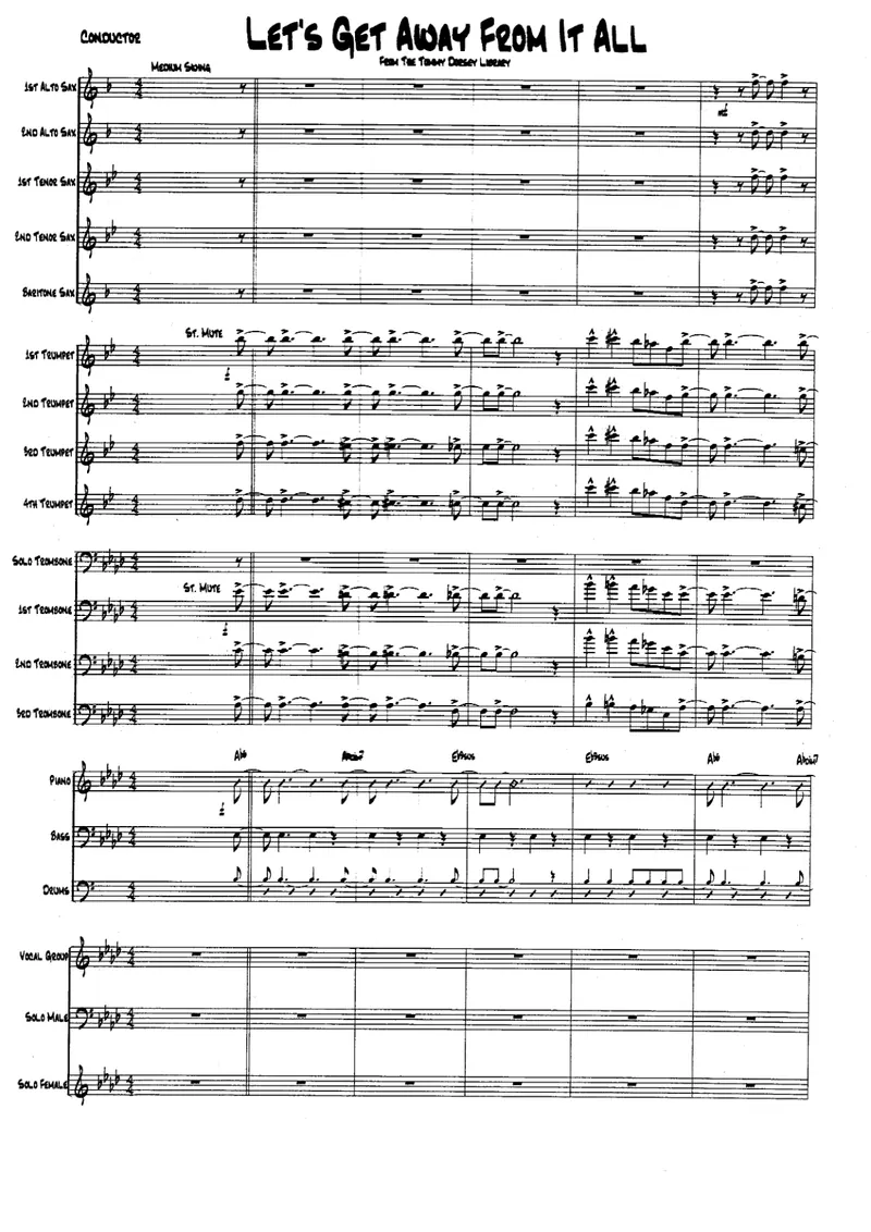 Let's Get Away From All score preview