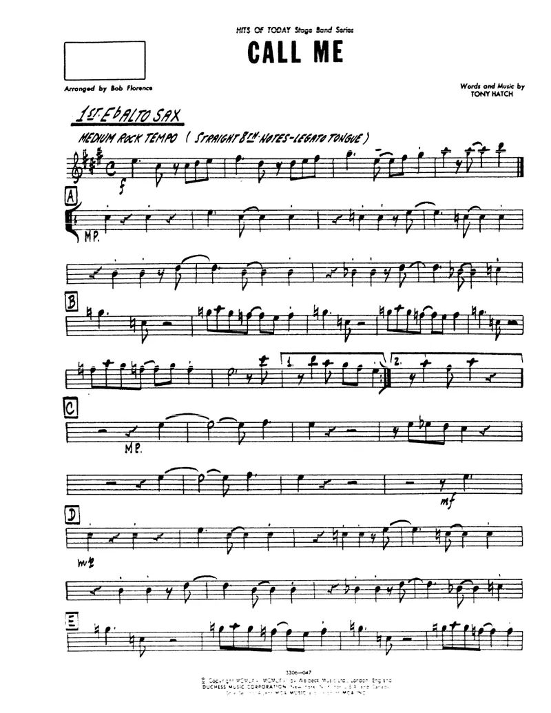 Call Me score preview
