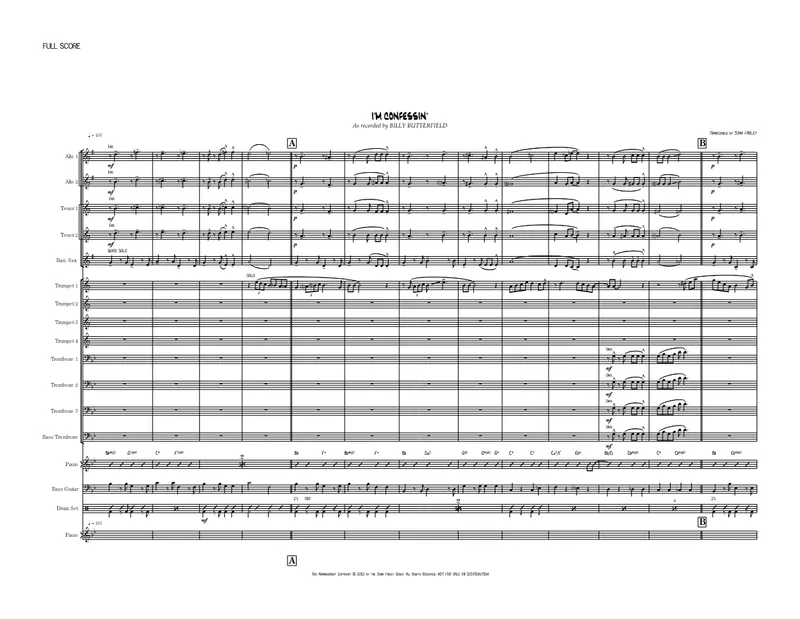 I'm Confessin' score preview