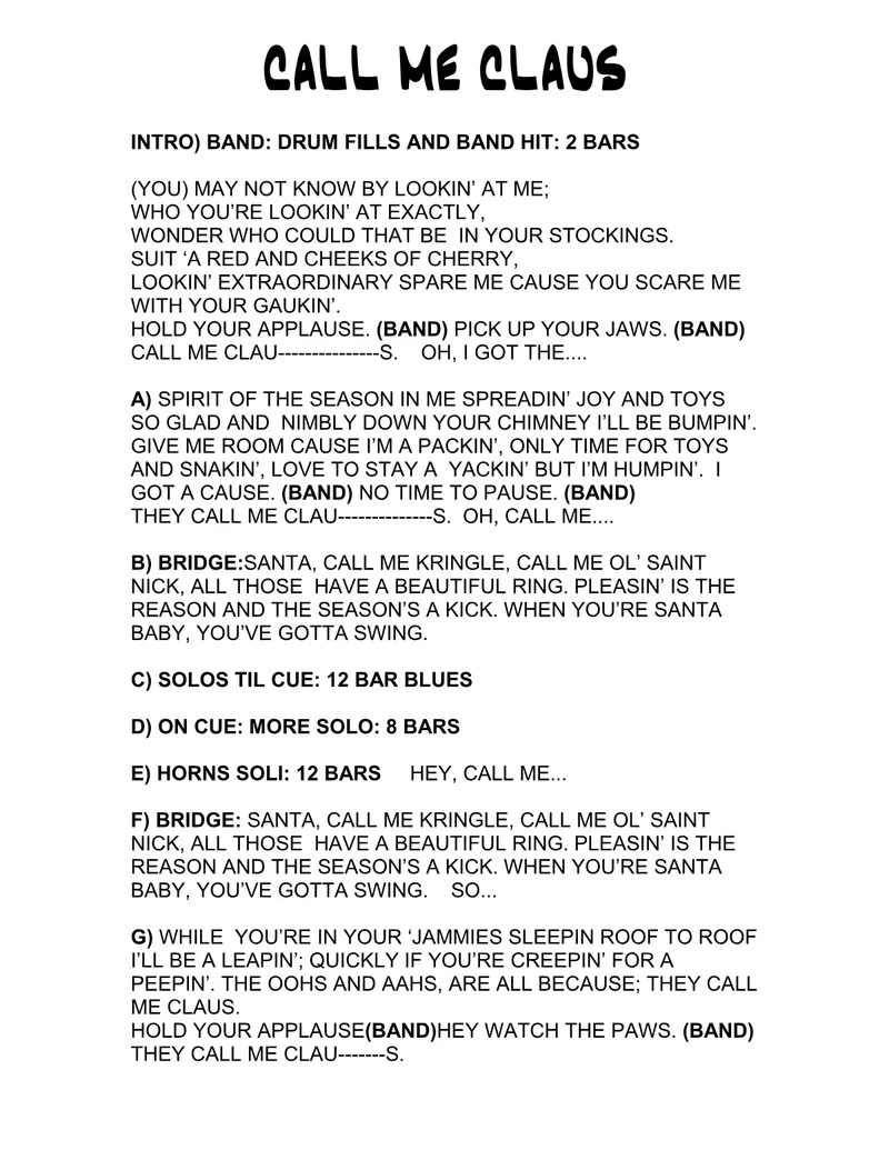 Call Me Claus preview page 1