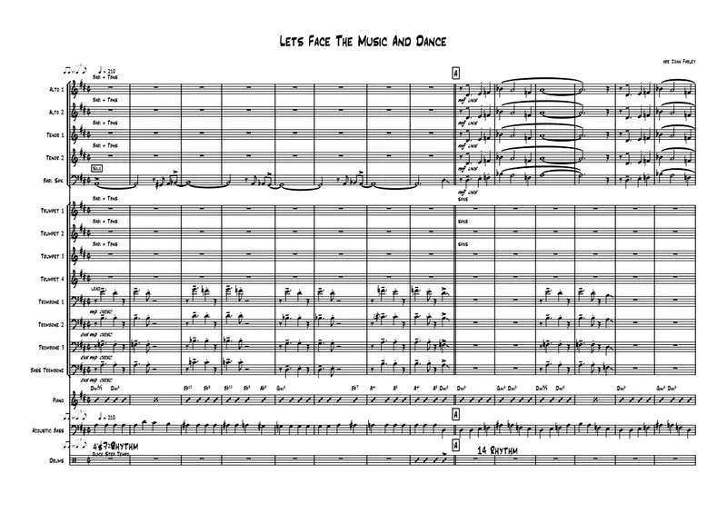 Let's Face The Music And Dance score preview