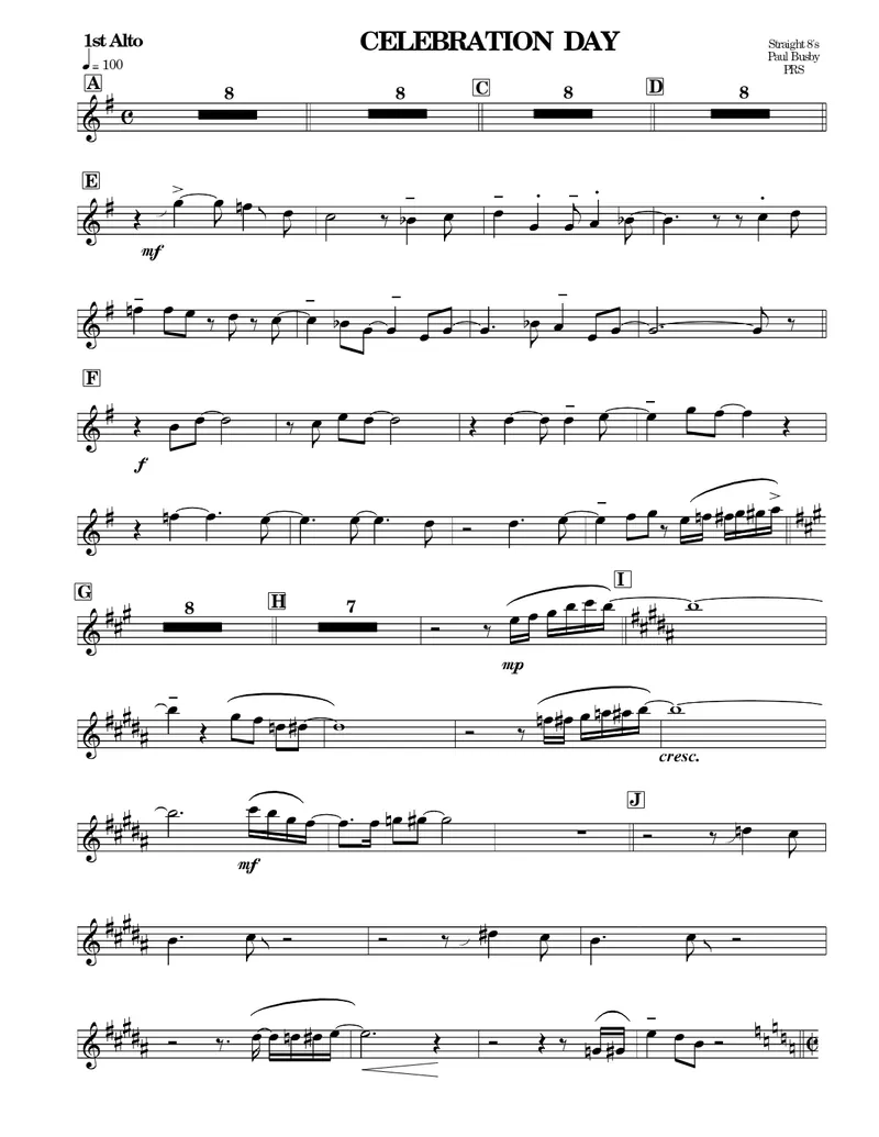 Celebration Day score preview