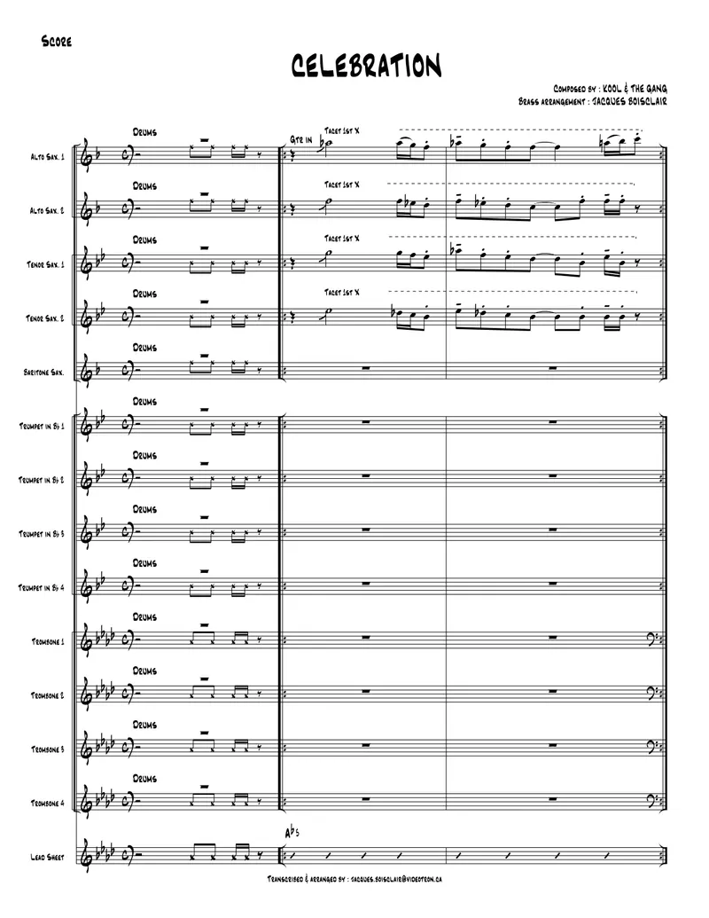 Celebration score preview