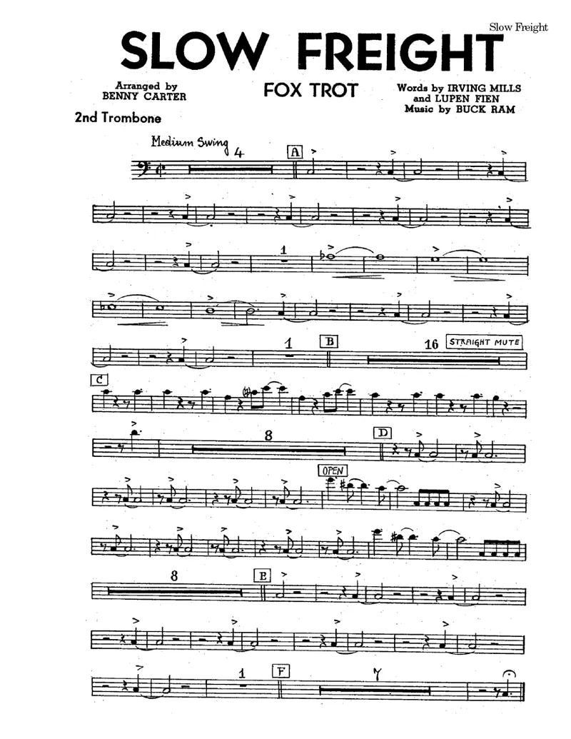 Slow Freight score preview