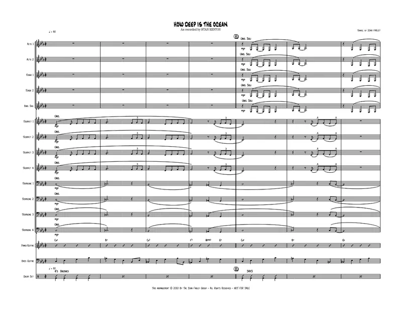 How Deep Is The Ocean score preview