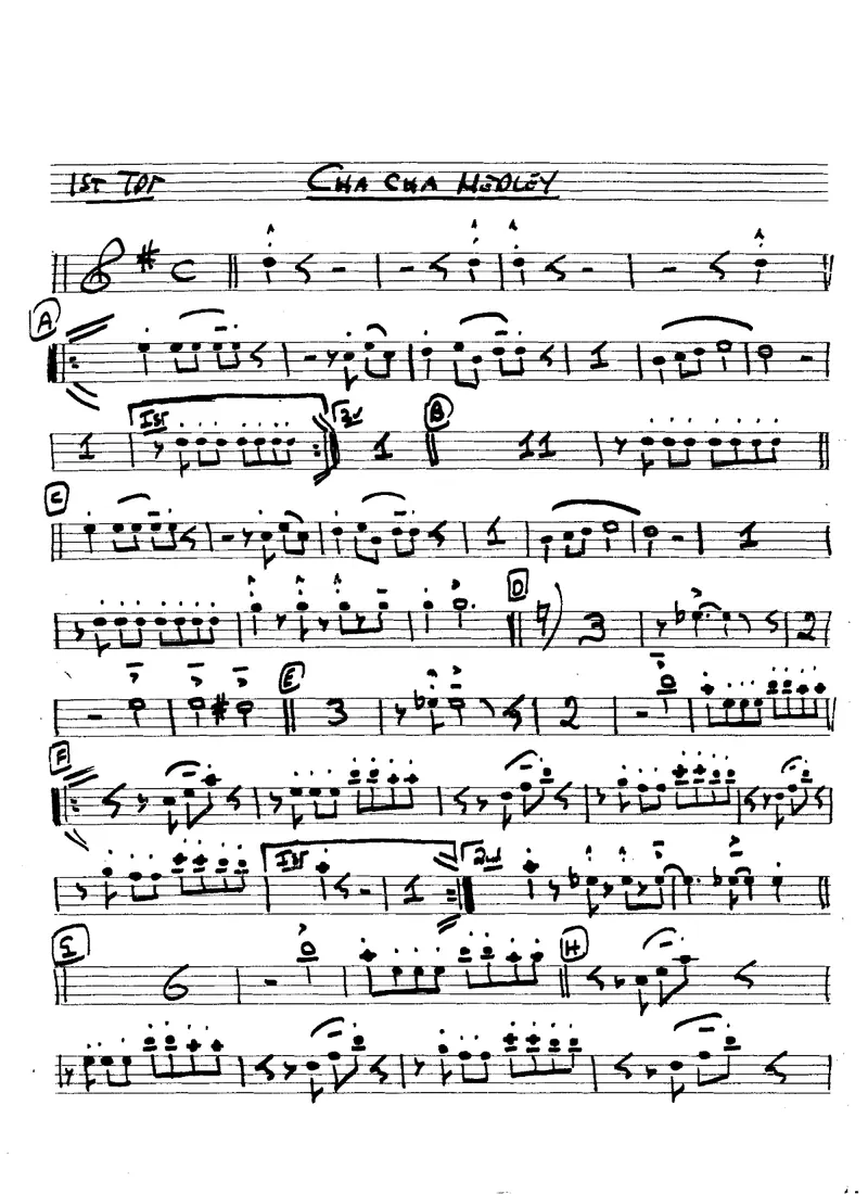 Cha Cha Medley score preview