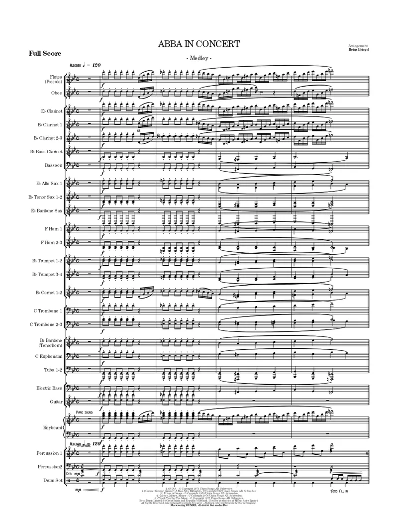 Abba In Concert score preview