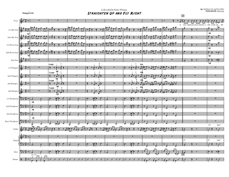 Straighten Up And Fly Right score preview