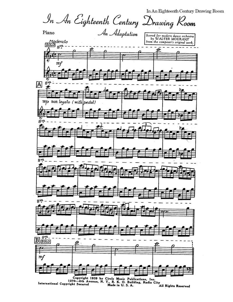 In An Eighteenth Century Drawing Room score preview