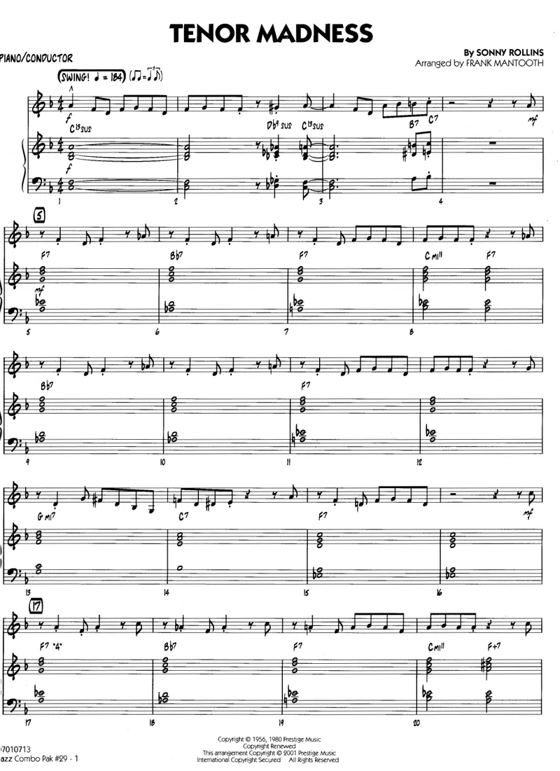 Jazz Combo pak#29 Rollins Mantooth score preview