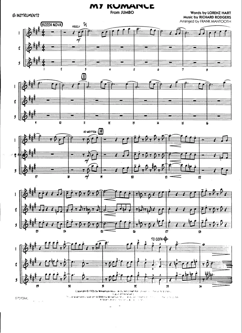 My Romance score preview