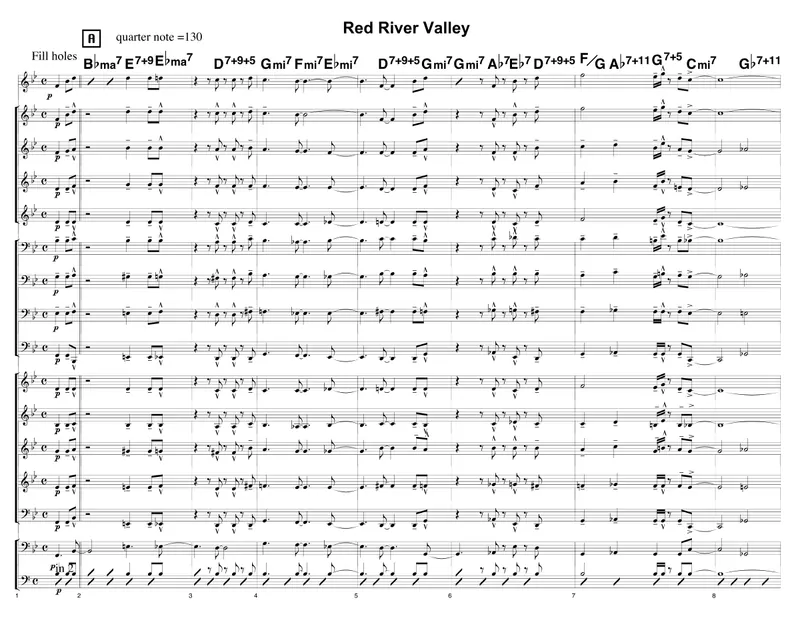 Red River Valley score preview