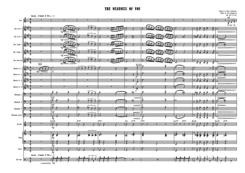 The Nearness Of You score preview