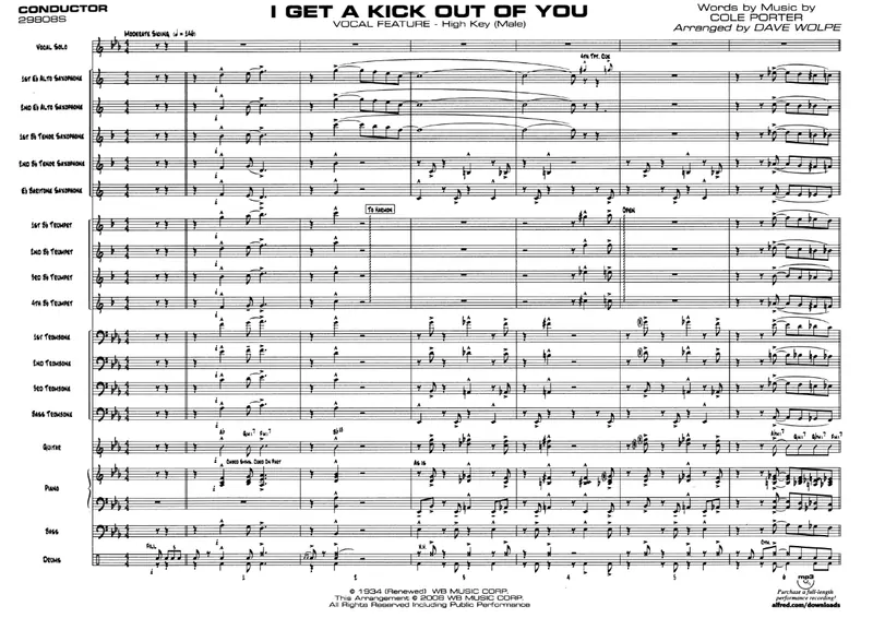 I Get A Kick Out Of You score preview