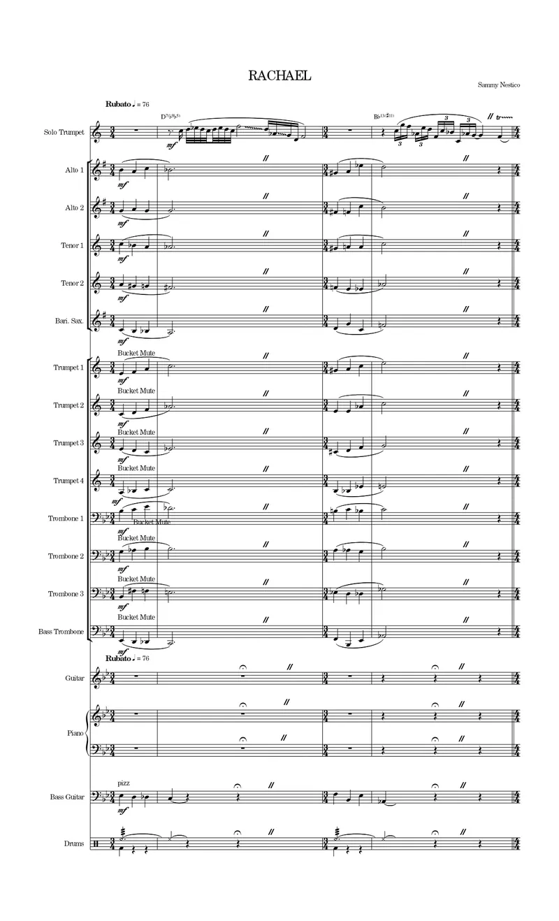 Rachael score preview