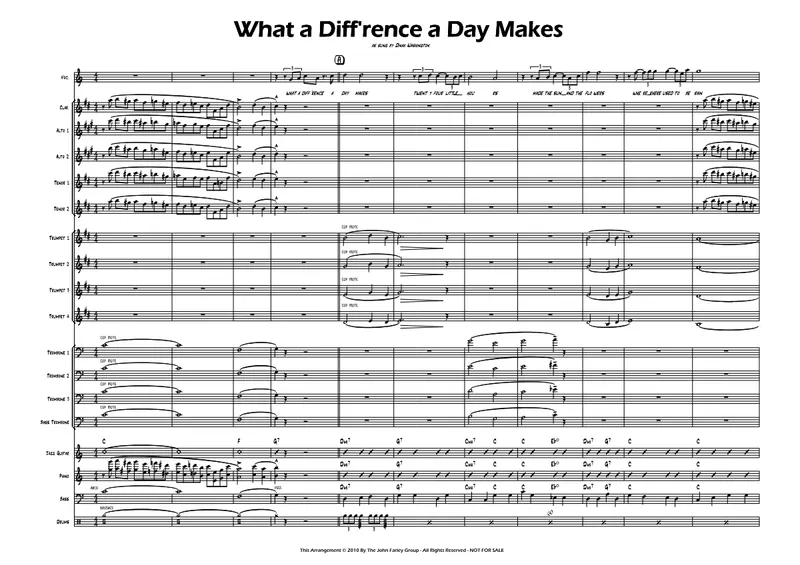 What A Diff'rence A Day Made -vocal score preview