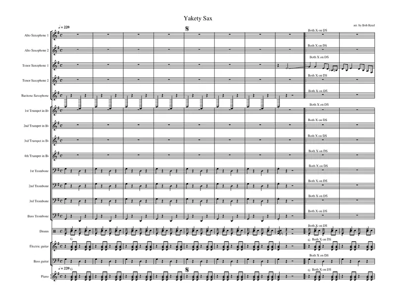 Yakety Sax score preview