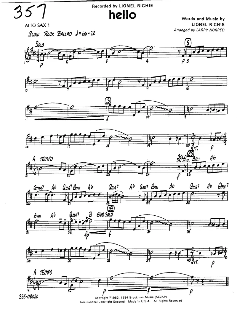 Hello score preview