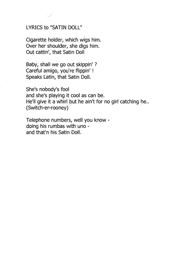 Satin Doll score preview