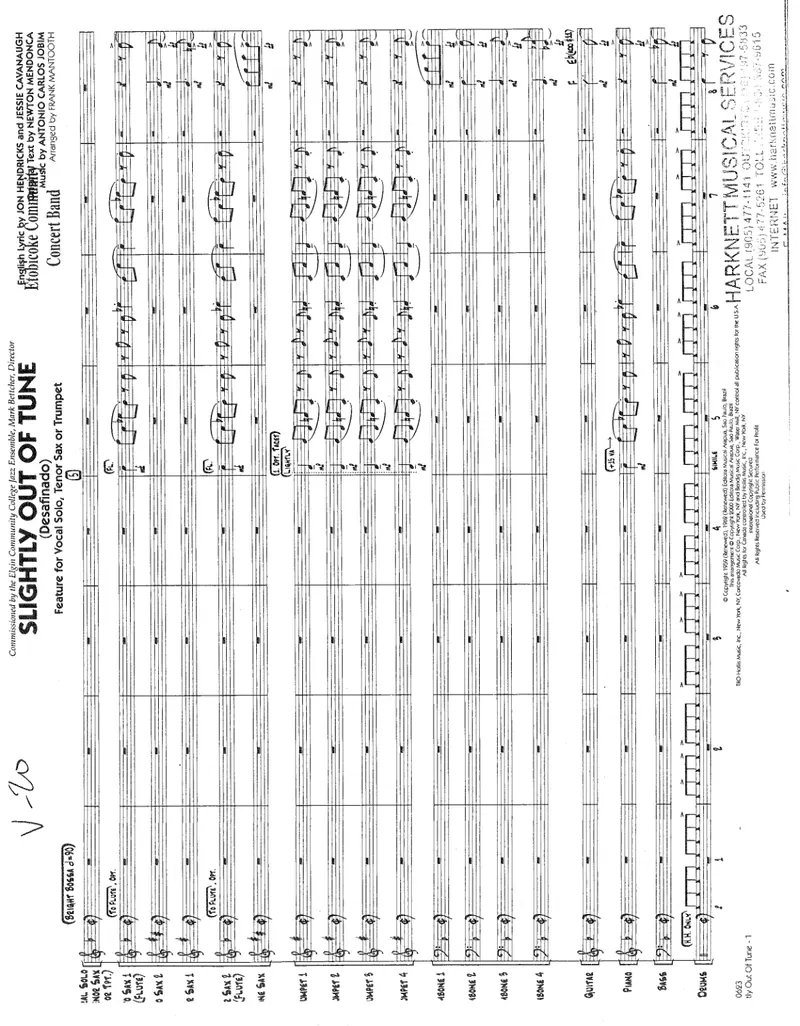 Slightly Out Of Tune score preview
