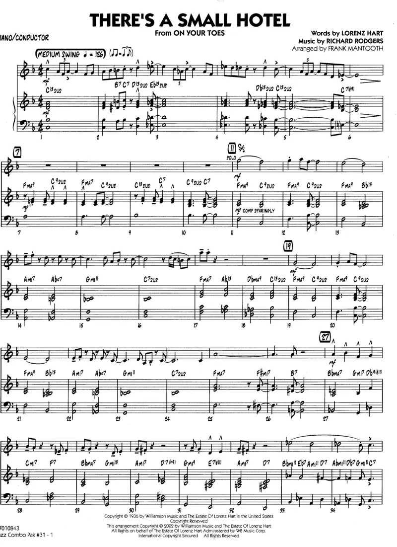Jazz Combo pak#31 Rodgers.Mantooth score preview