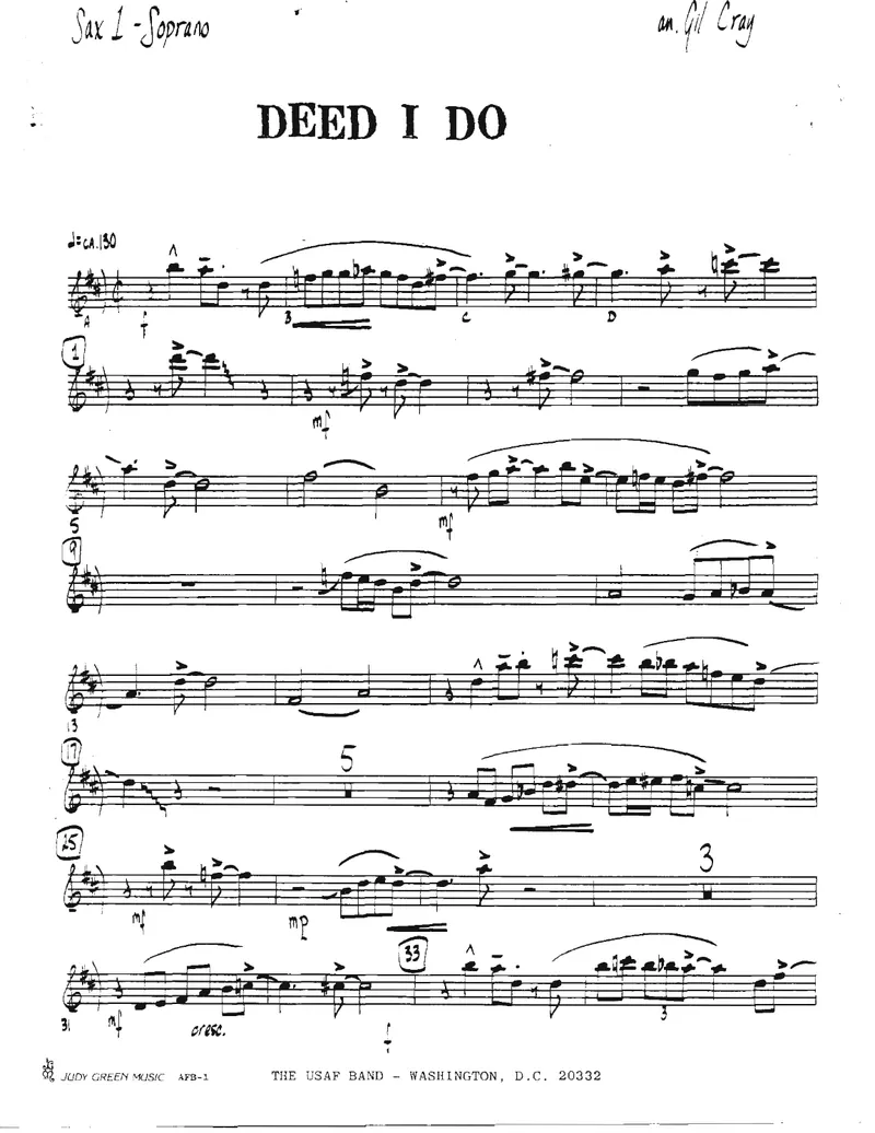 Deed I Do (Gil Cray)-Airmen Of Note) V-CtoD score preview